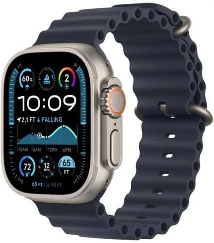 Смарт-часы Apple Watch Ultra 2 2024 A2986,  49мм,  синий/титан [mx4d3lw/a]